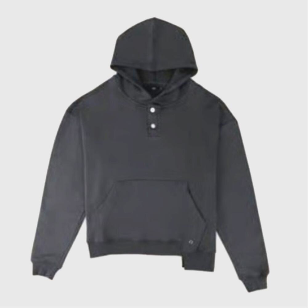 GODI Asymmetrical RARE Hoodie Detroit Streetwear Sz Medium - Vintage Black